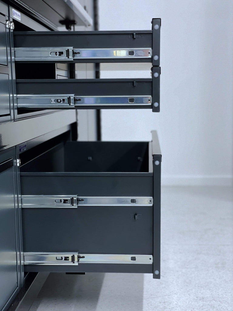 Steelspan Storage Systems Module 10 with Overhead Cabinets - Fully Loaded Stainless Steel