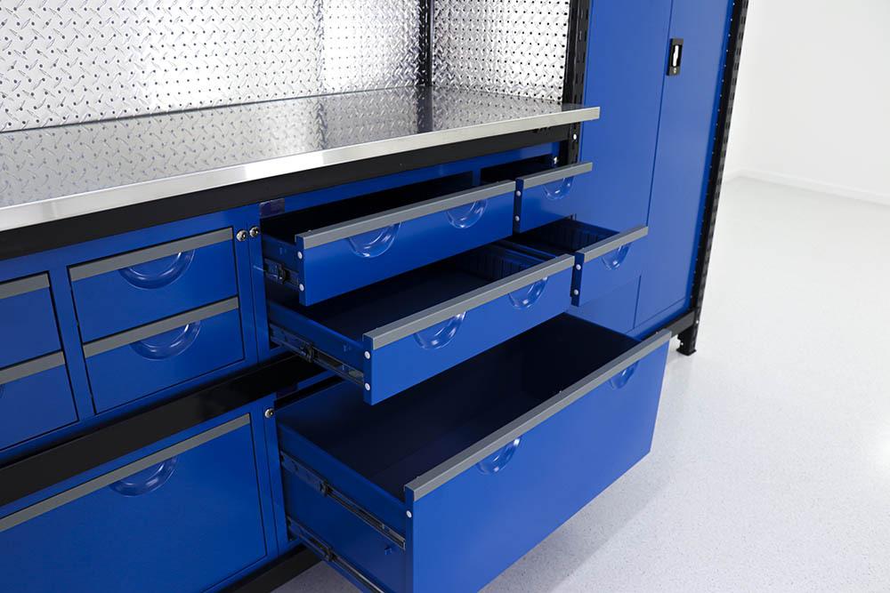 Steelspan Storage Systems Module 10 with Overhead Cabinets - Fully Loaded Stainless Steel