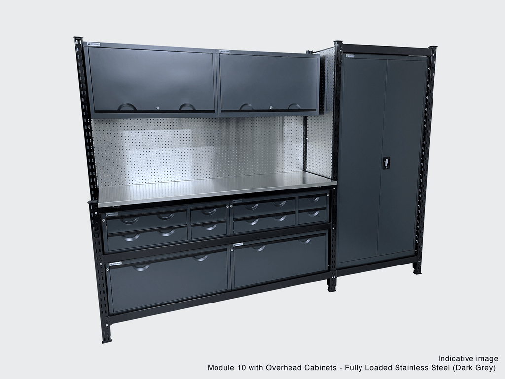 Steelspan Storage Systems Module 8 Double with Overhead Cabinets